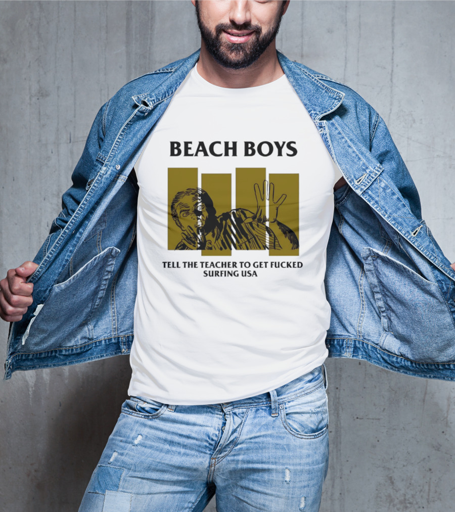Beach Boys Tell The Teacher To Get Fucked Surfing USA Vintage Comic T-Shirt