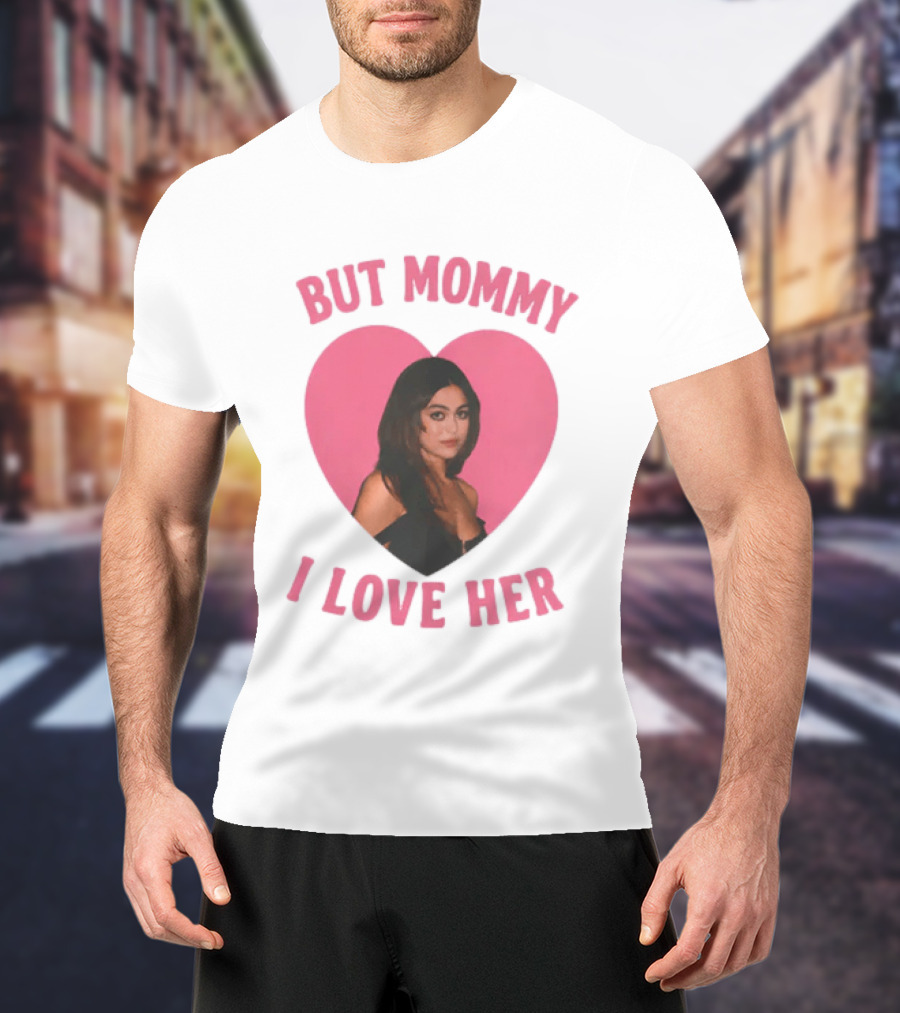 But Mommy I Love Her Pink Heart Design With Mika Abdalla Image T-Shirt