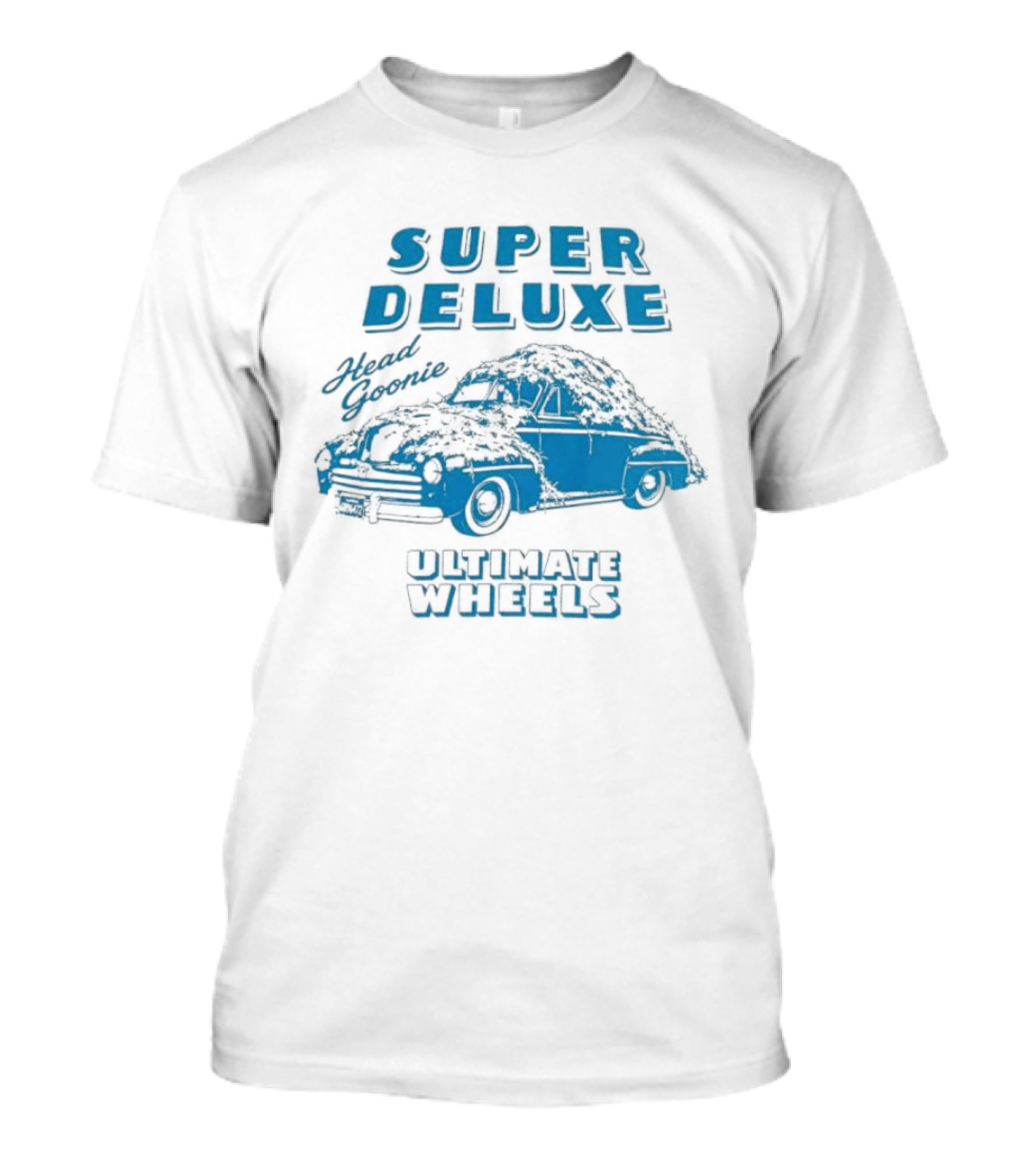 Super Deluxe Head Goonie Ultimate Wheels The Goonies 1985 Cult Movie Classic With Car T-Shirt