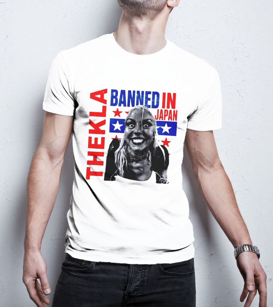 Thekla Banned In Japan Bold Red Blue Stars T-Shirt