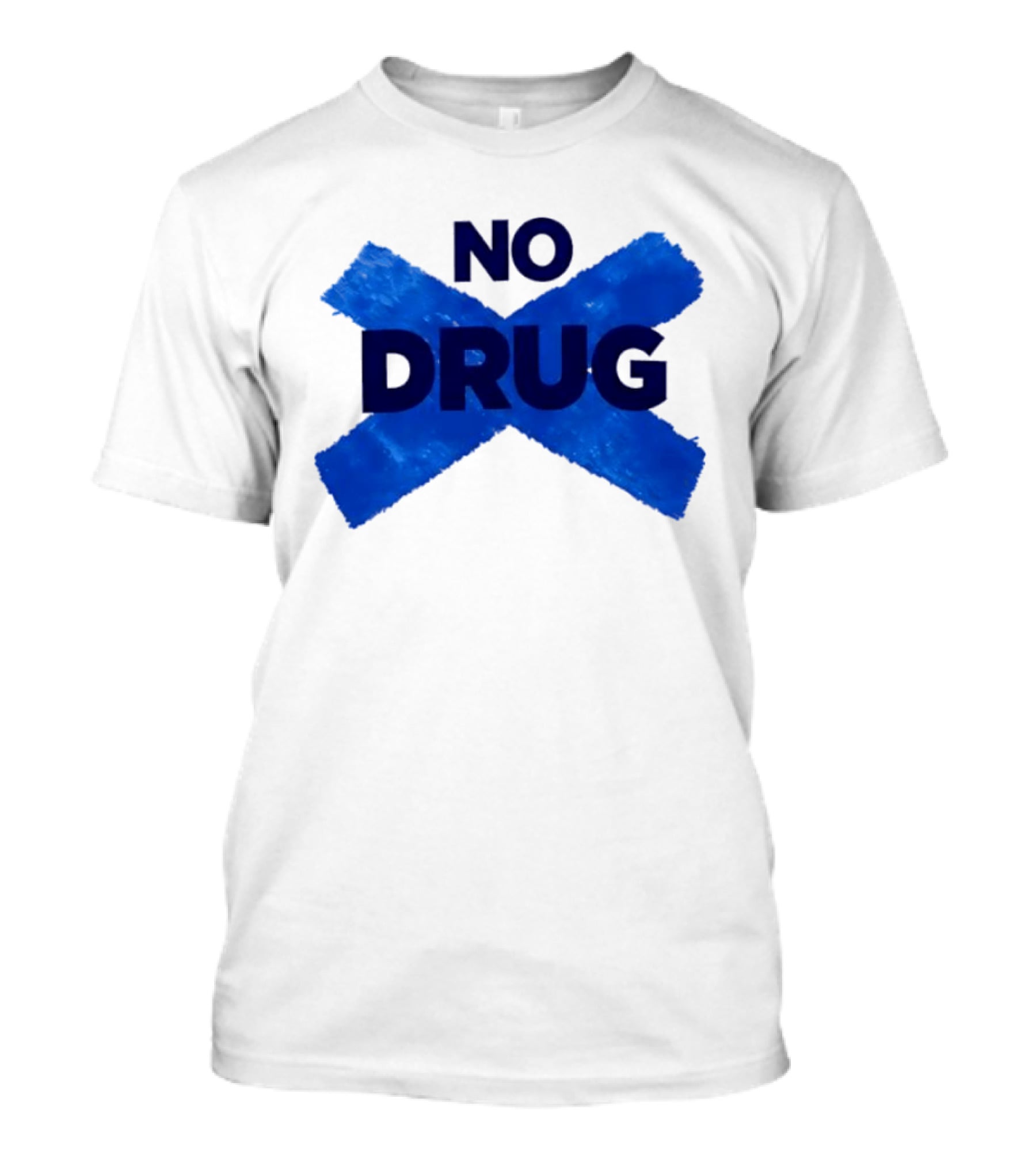 Maradona No Drug Blue Cross Message T-Shirt
