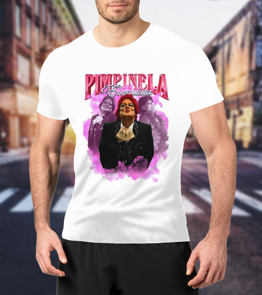 Pimpinela Escarlata Kissing Pose With Pink Smoke Backdrop T-Shirt