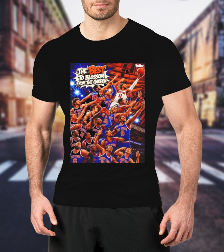 New York Knicks The Best To Blossom From The Garden Walt Frazier Carmelo Anthony Jalen Brunson T-Shirt