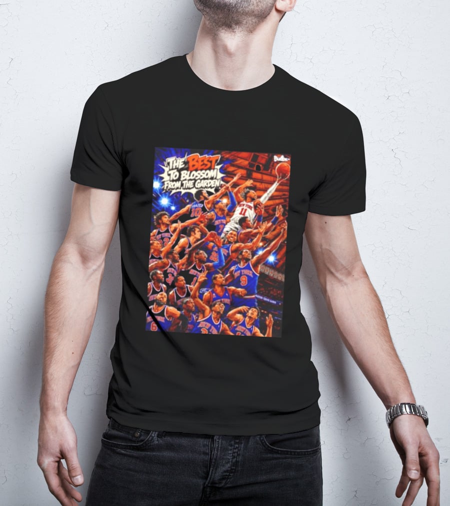 New York Knicks The Best To Blossom From The Garden Walt Frazier Carmelo Anthony Jalen Brunson T-Shirt