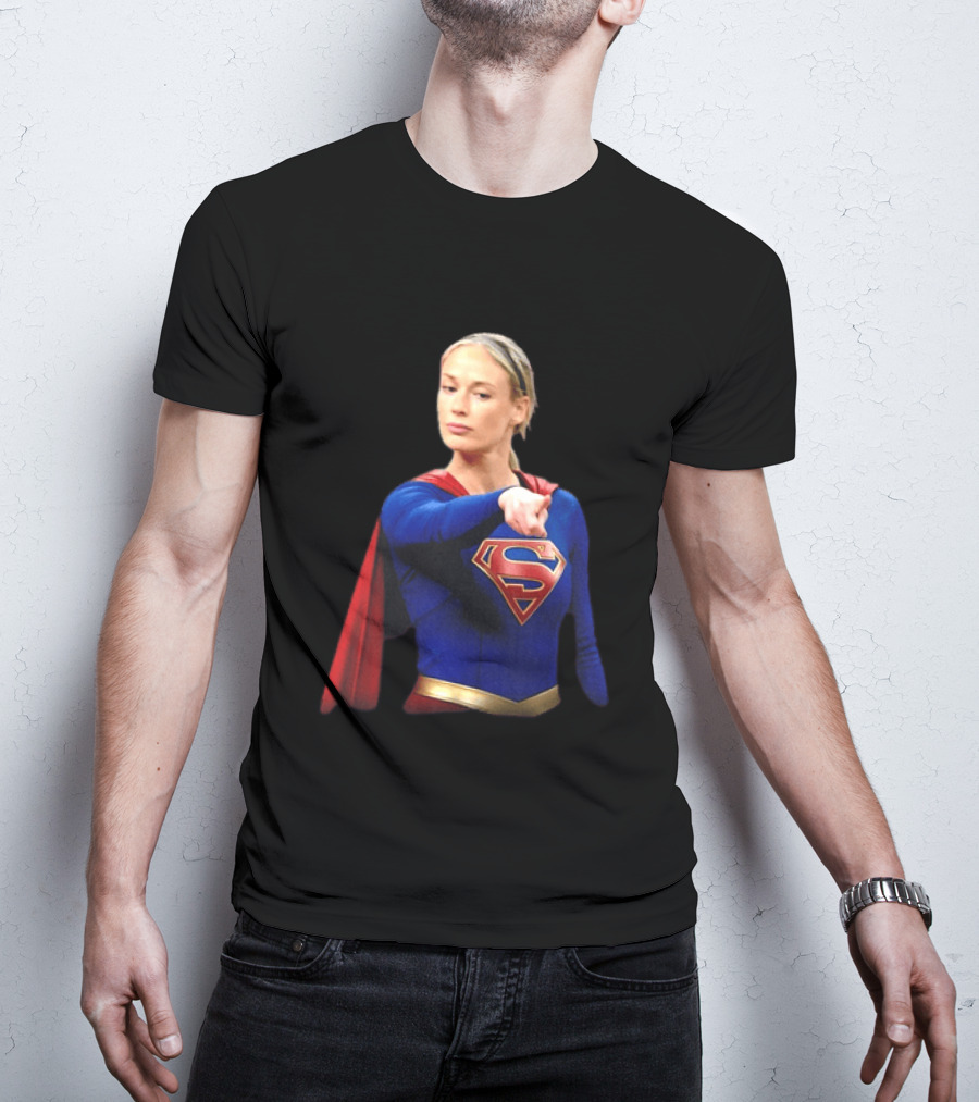 Supergirl Sophie Cunningham Pointing Indiana Fever WNBA T-Shirt