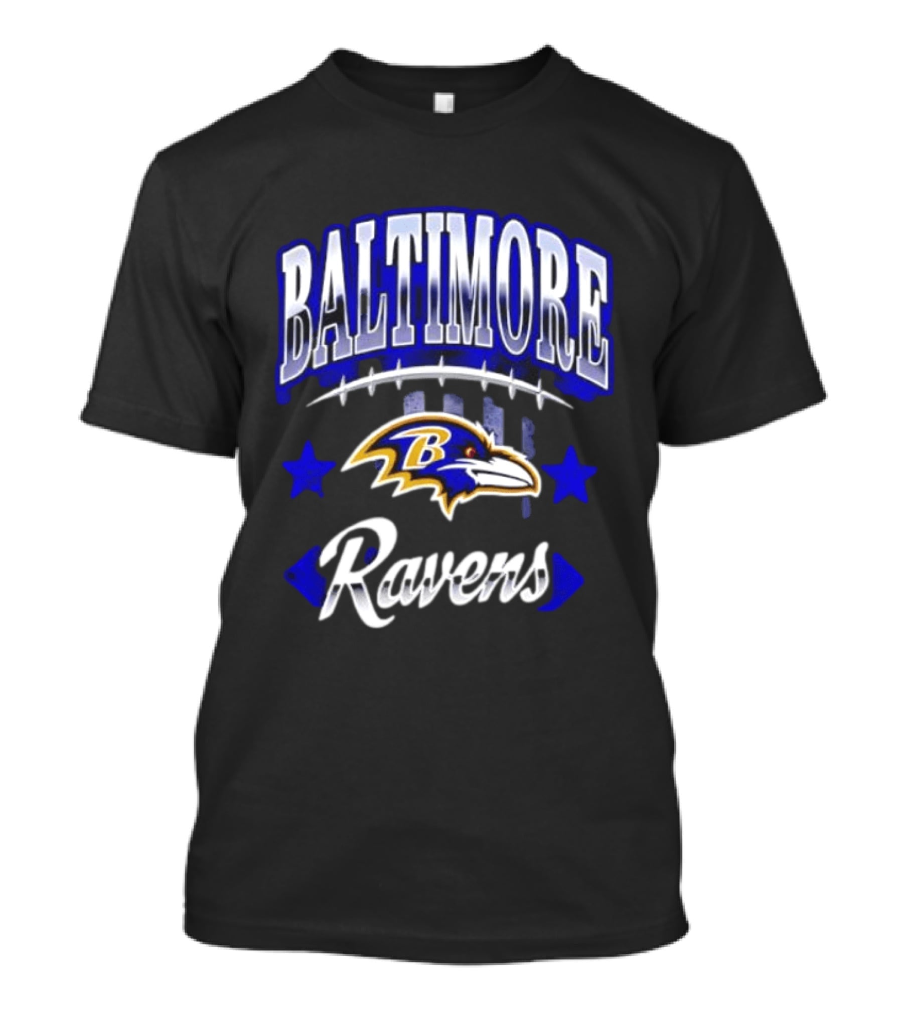 Baltimore Ravens NFL Team Logo And Stars 2026 T-Shirt