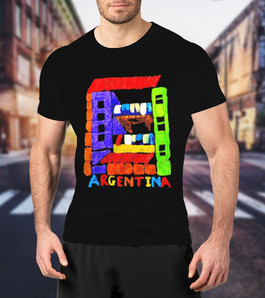 Celebrate Argentina Painted Colorful Urban Architecture T-Shirt