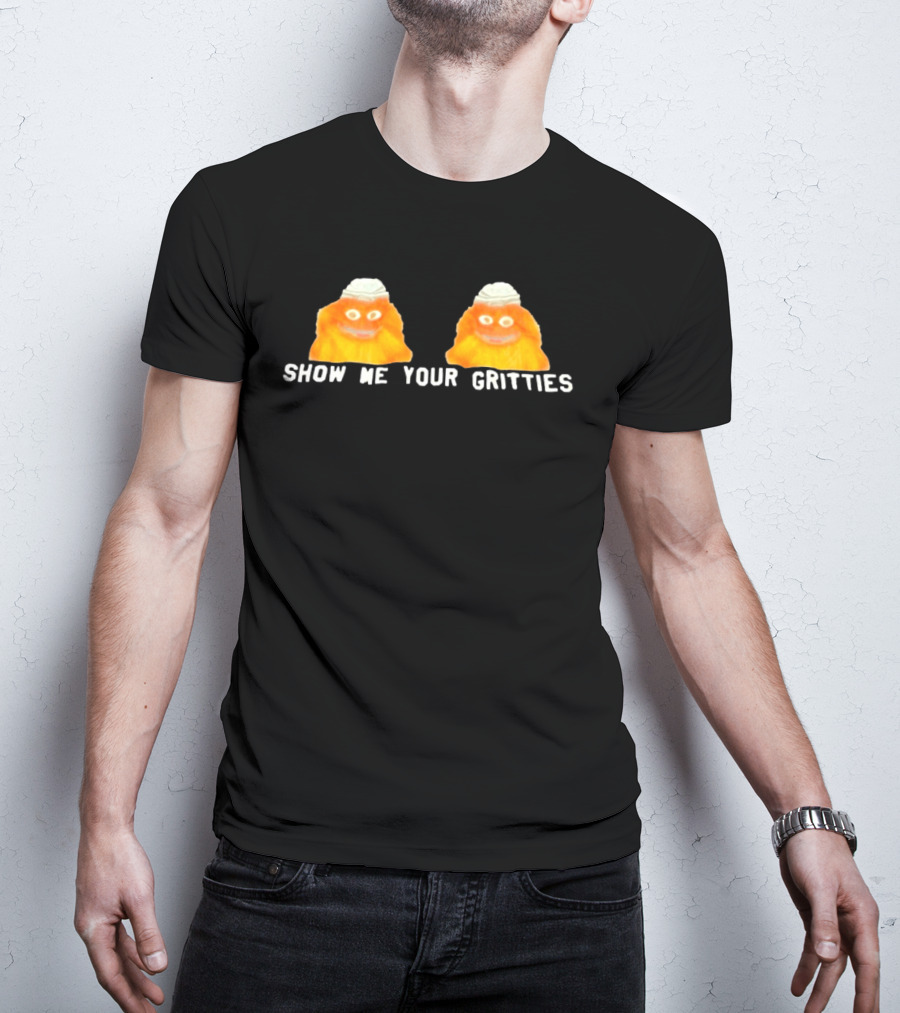 Show Me Your Gritties Iconic Orange Mascot Humor T-Shirt