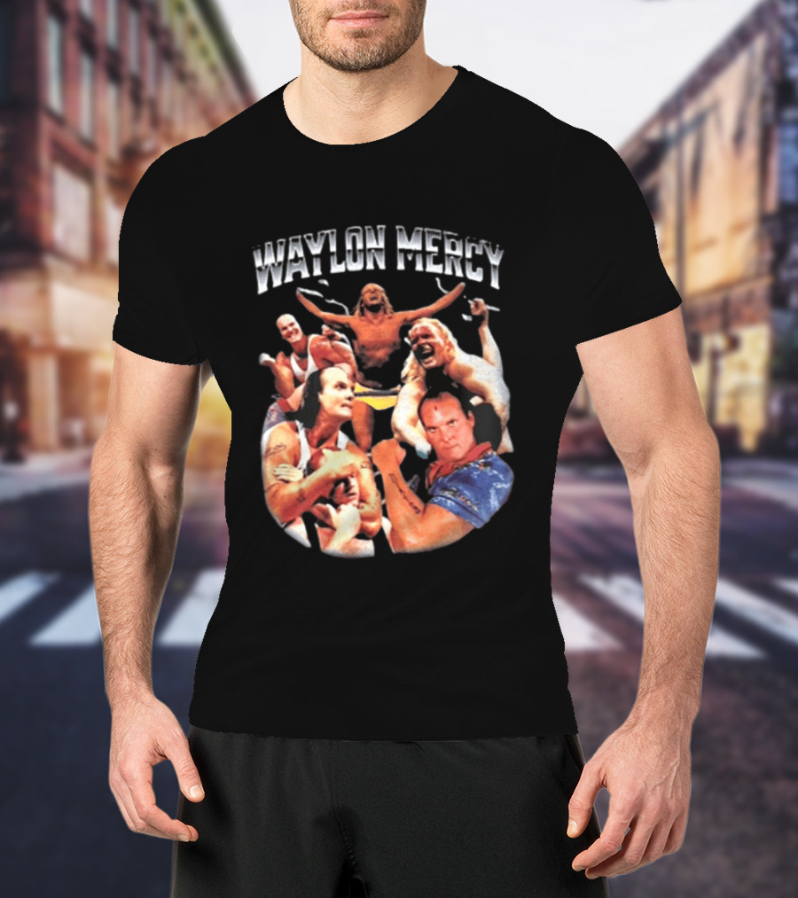 Waylon Mercy WWE Retro Wrestling Kevin Owens Collage T-Shirt