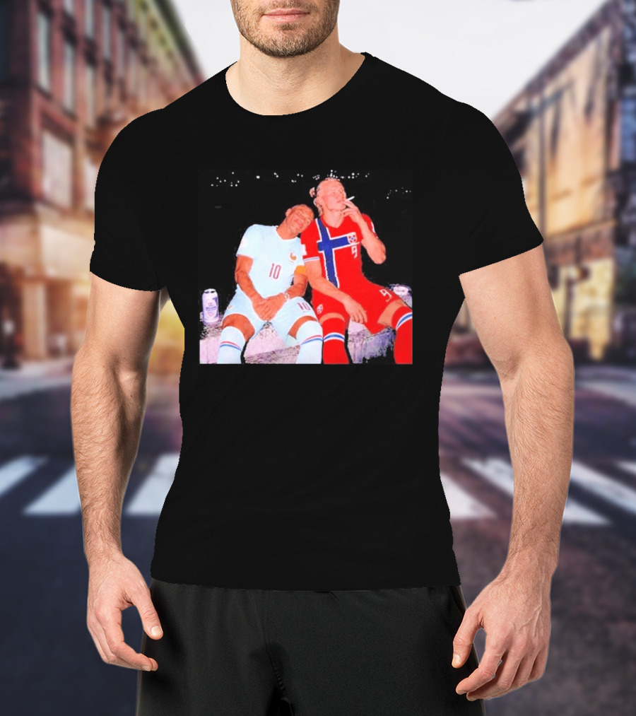 Kylian Mbappé France 10 Erling Haaland Norway 9 Soccer Friendship Fan T-Shirt