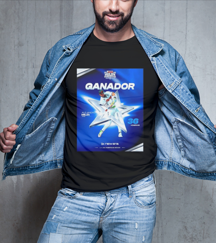 Ganador Alejandro Mejía Home Run Derby 36 Homeruns La Liga Fuerte De México T-Shirt