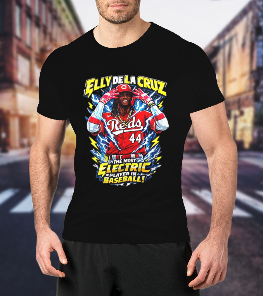 Elly De La Cruz Reds 44 The Most Electric Player In Baseball T-Shirt