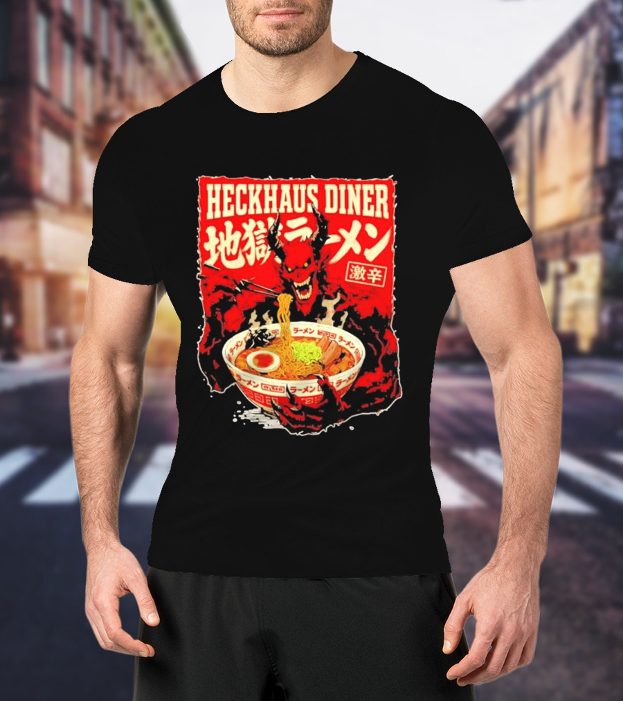 Heckhaus Diner Hell Ramen Devil Spicy Challenge T-Shirt