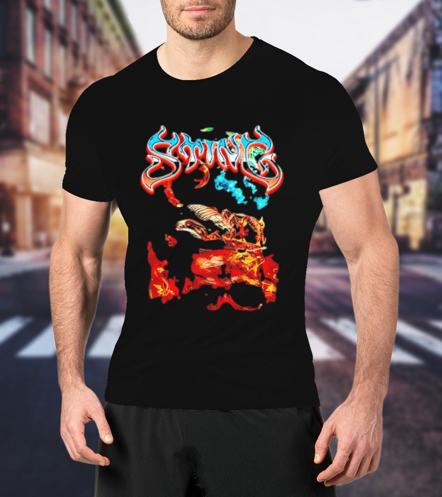 Sting Scorpion Skull Flaming Space T-Shirt