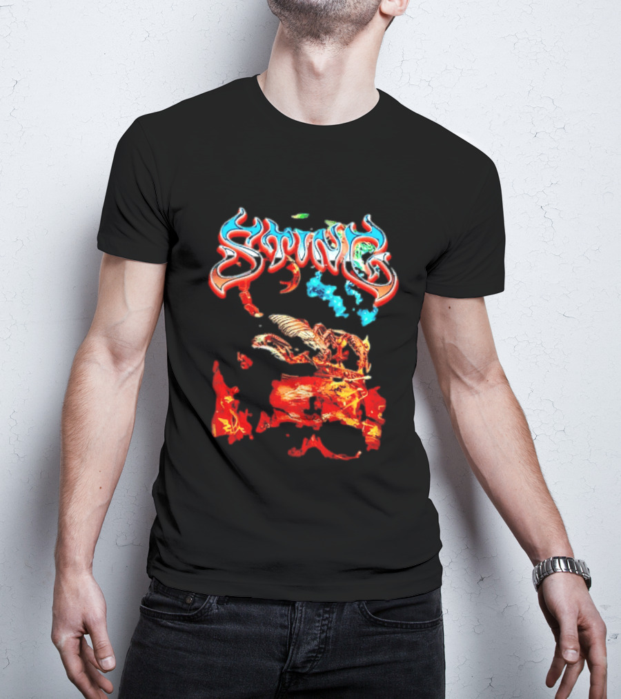 Sting Scorpion Skull Flaming Space T-Shirt