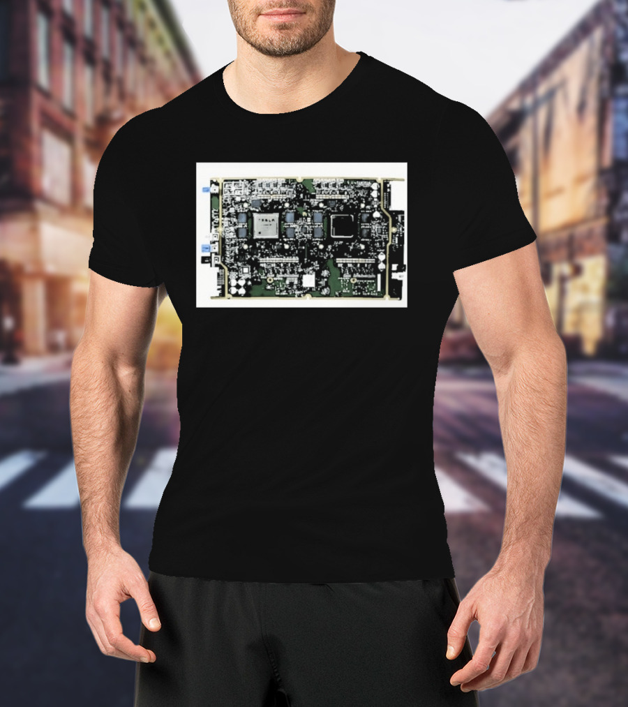 Tesla HW4 Brain Circuit Board Computer Chip Technology T-Shirt