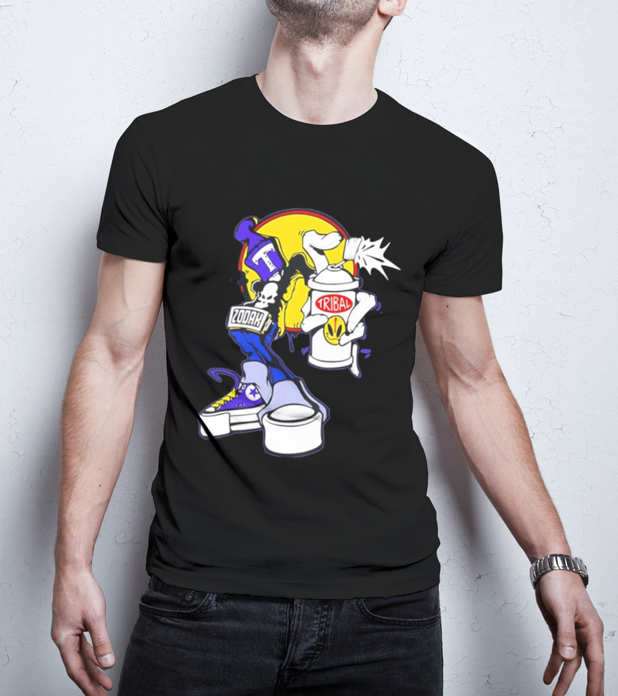 Tribal Zodak Graffiti Urban Streetwear Style Retro Hip Hop T-Shirt