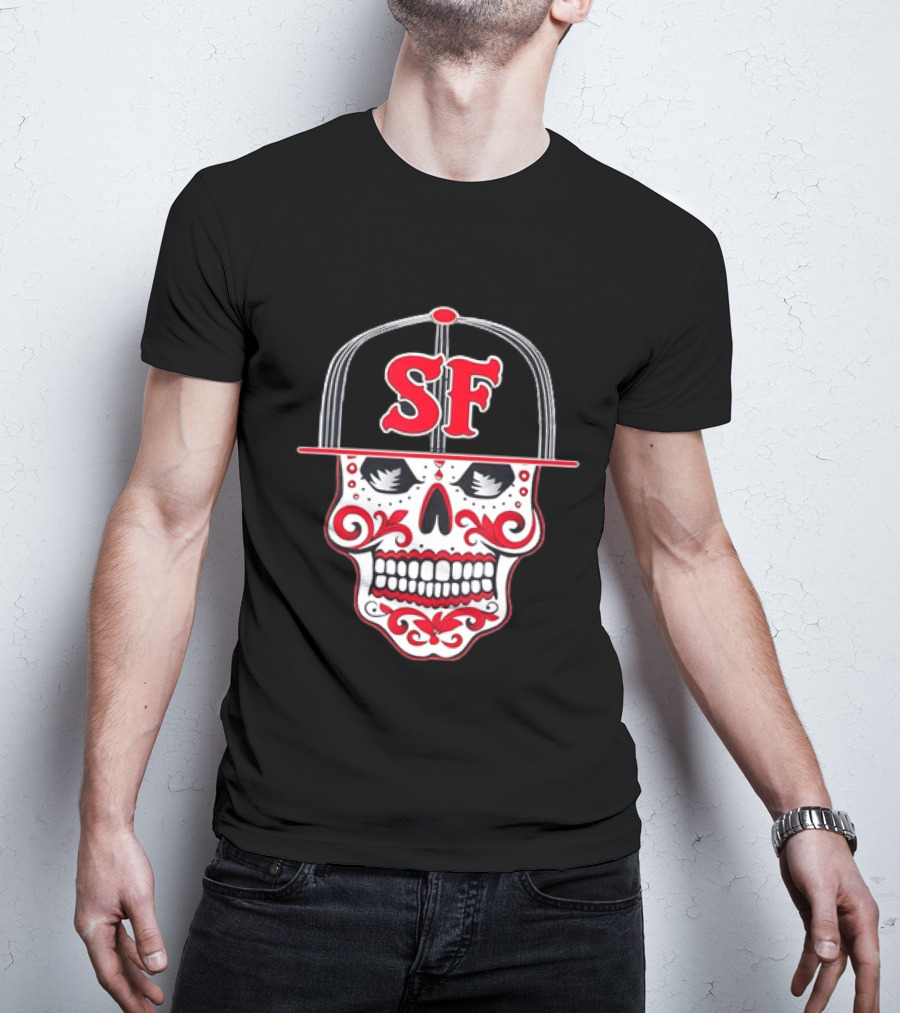 Sf Sugar Skull San Francisco Hat Baseball T-Shirt