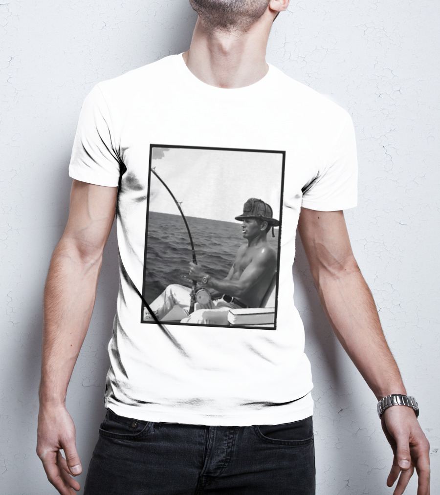 Paul Newman Fishing Wrk Hrd Ply Hrd HARRISON1973 T-Shirt