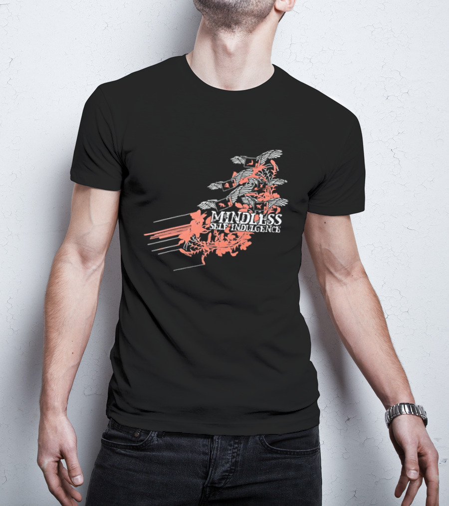 Band Mindless Self Indulgence Flying Monitors Floral Motifs T-Shirt