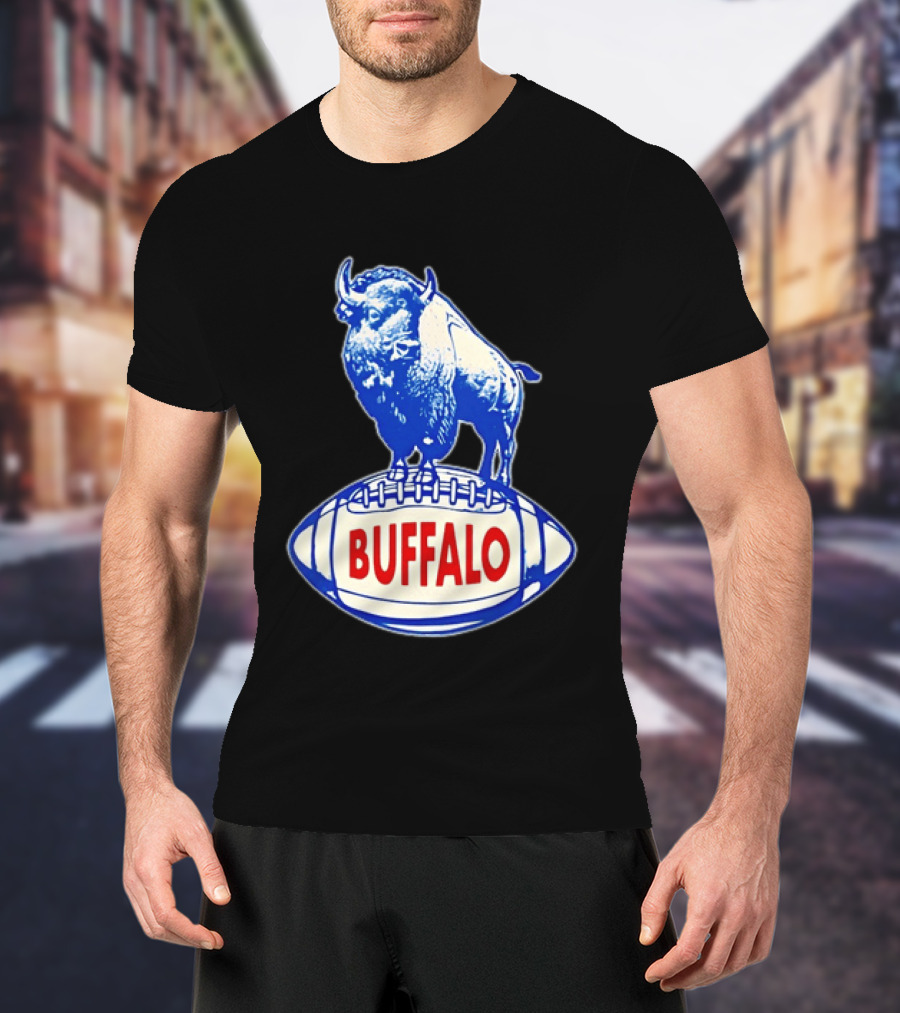 Buffalo Bills Vintage Standing Bison On Football Retro Nostalgia T-Shirt