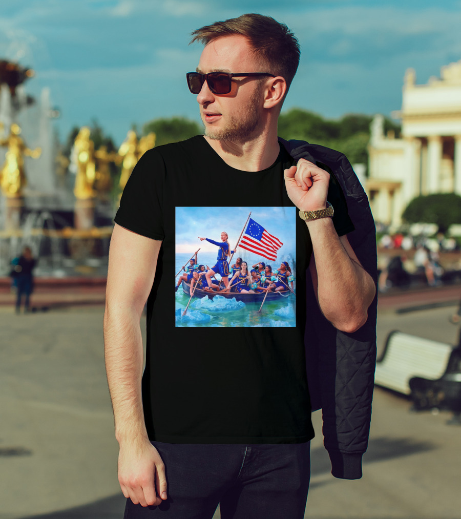 Indiana Fever Crossing The Delaware With Floaties Basketball Team T-Shirt