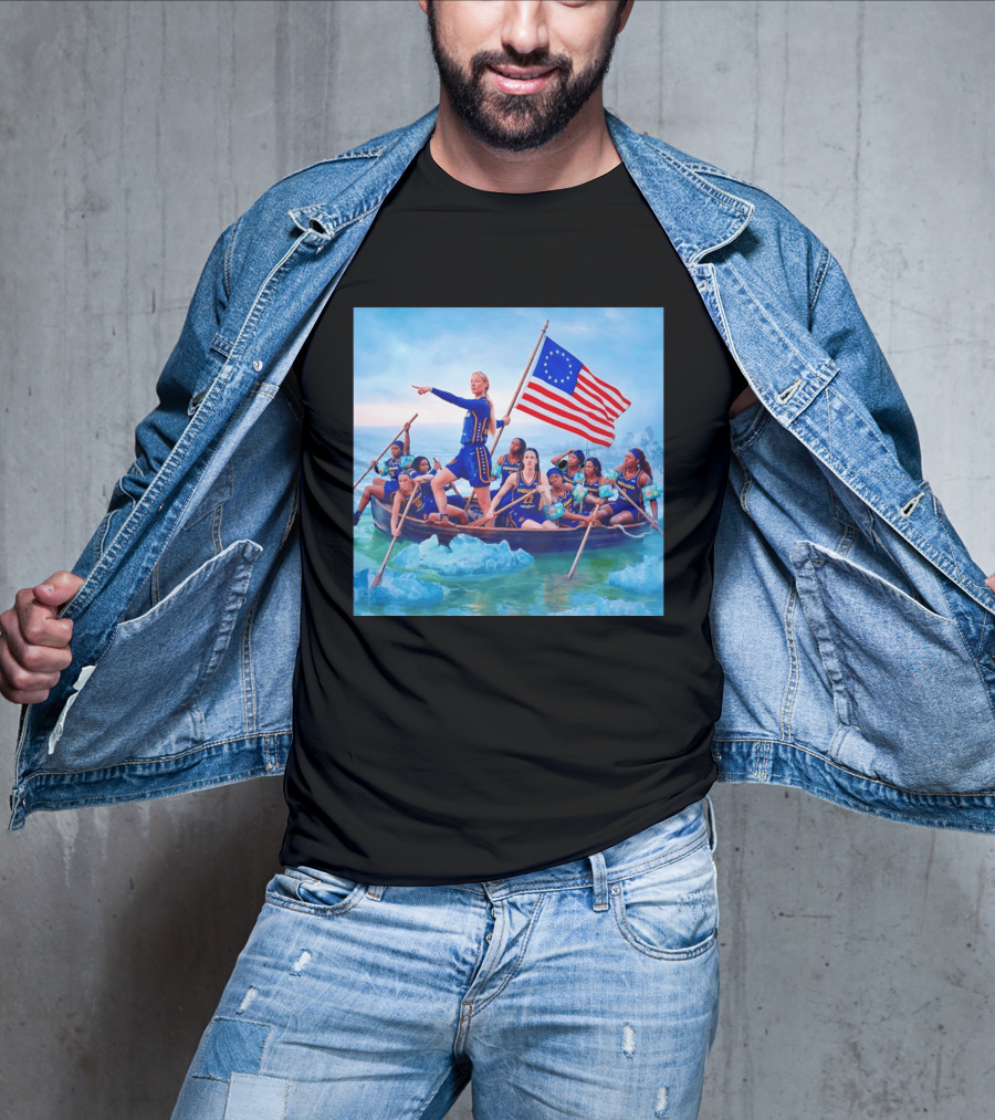 Indiana Fever Crossing The Delaware With Floaties Basketball Team T-Shirt
