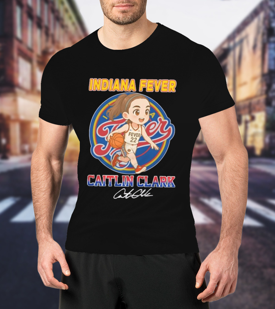 Indiana Fever Basketball Caitlin Clark Chibi Anime T-Shirt
