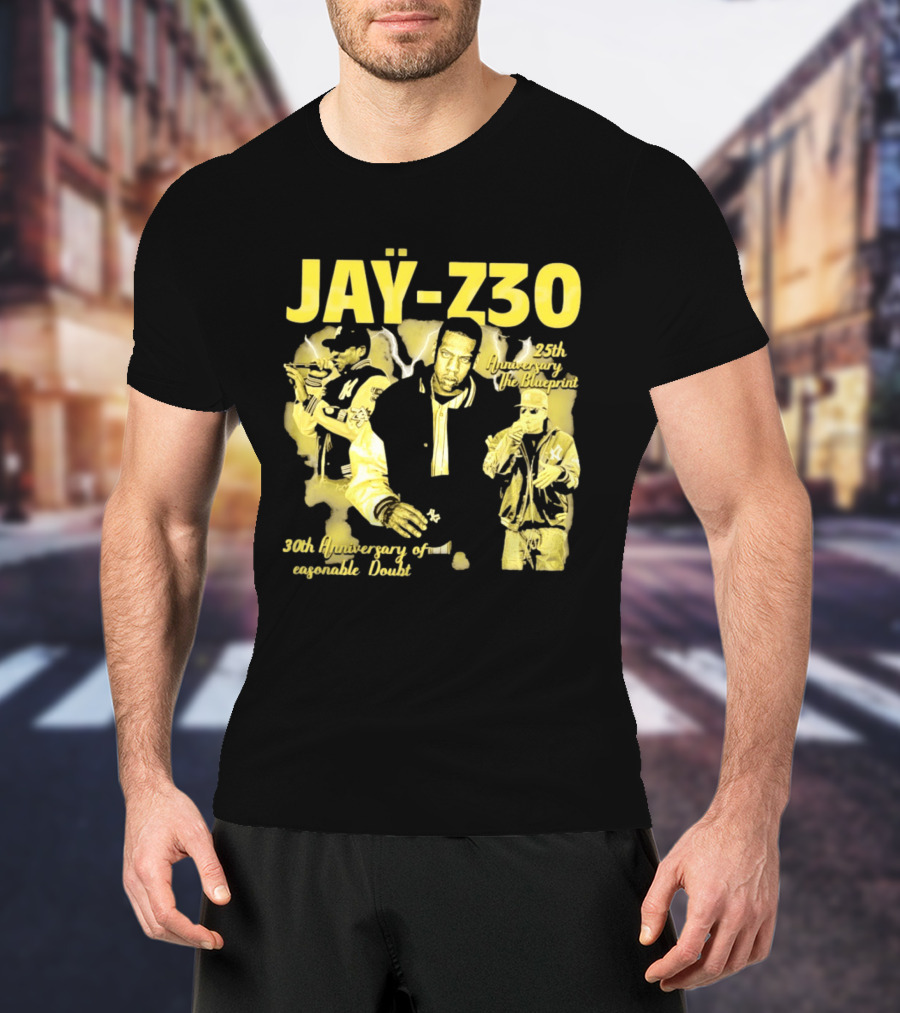 Jay Z30 Celebrating 25th Anniversary The Blueprint 30th Anniversary Reasonable Doubt T-Shirt