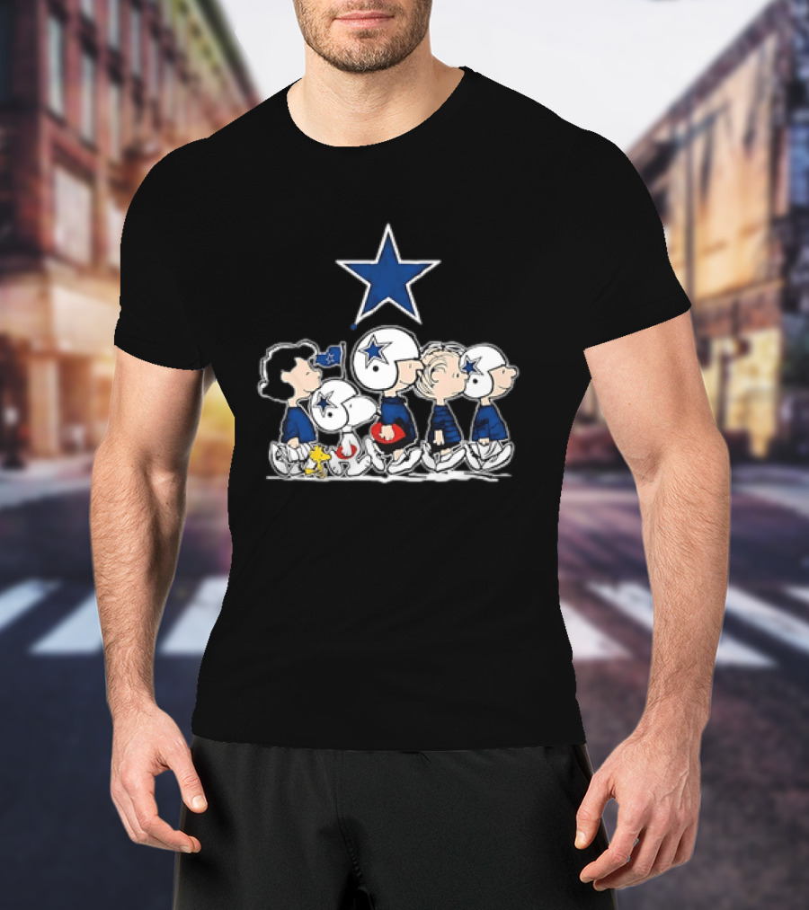Abbey Road Dallas Cowboys Peanuts Characters Star T-Shirt