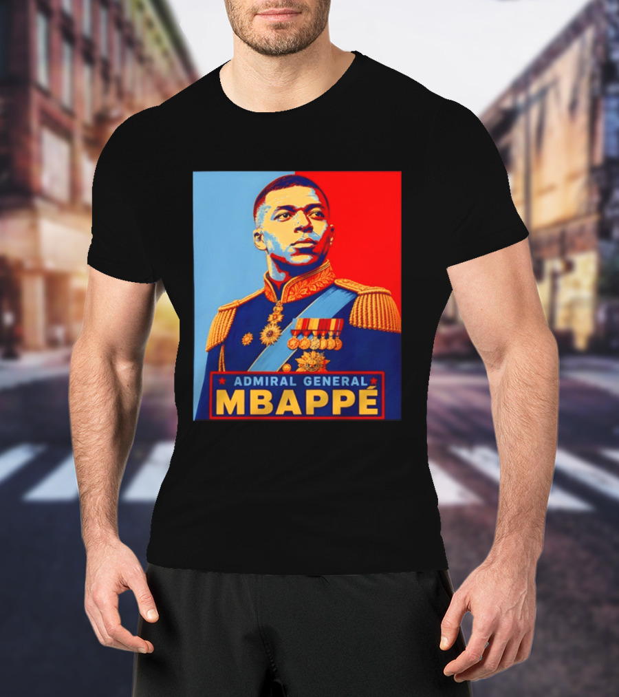 Admiral General Mbappe Propaganda Football T-Shirt