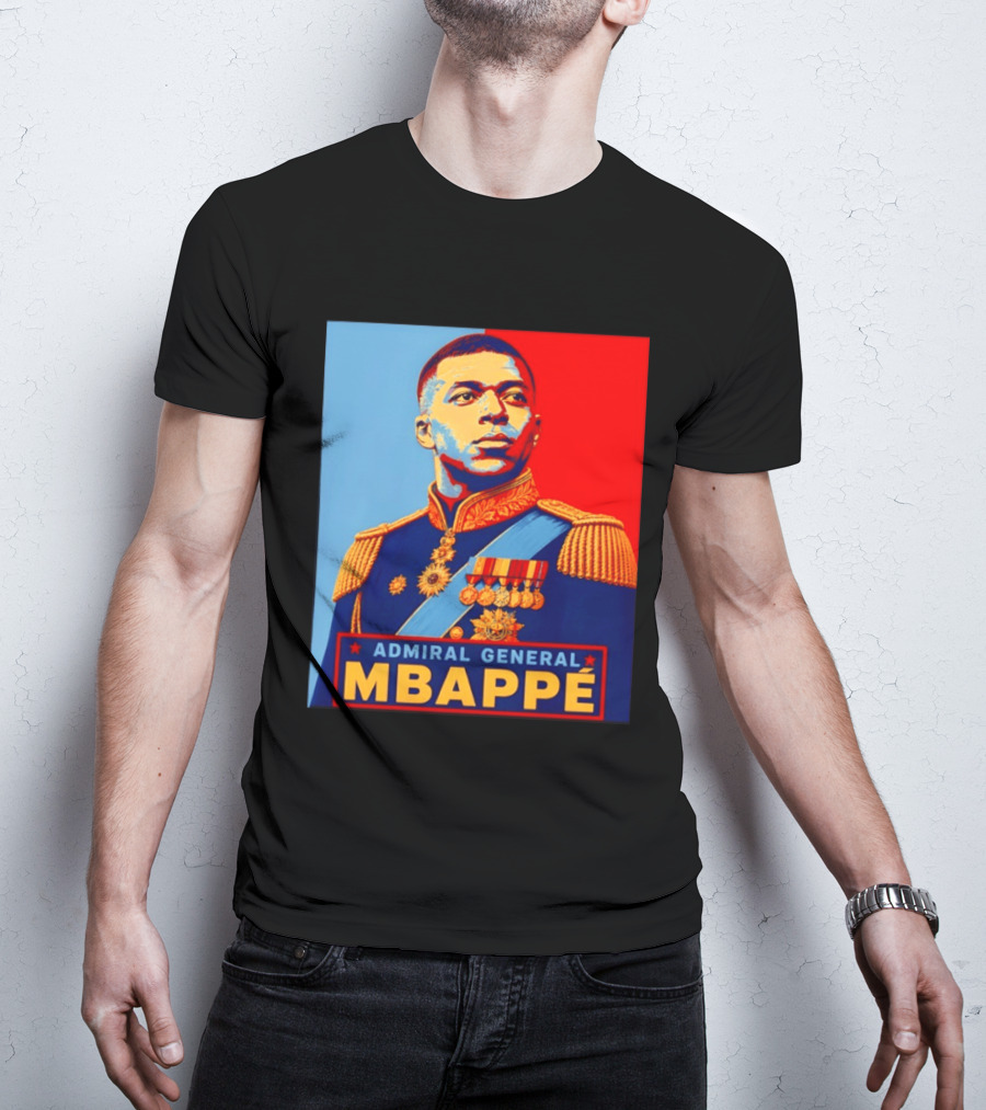 Admiral General Mbappe Propaganda Football T-Shirt