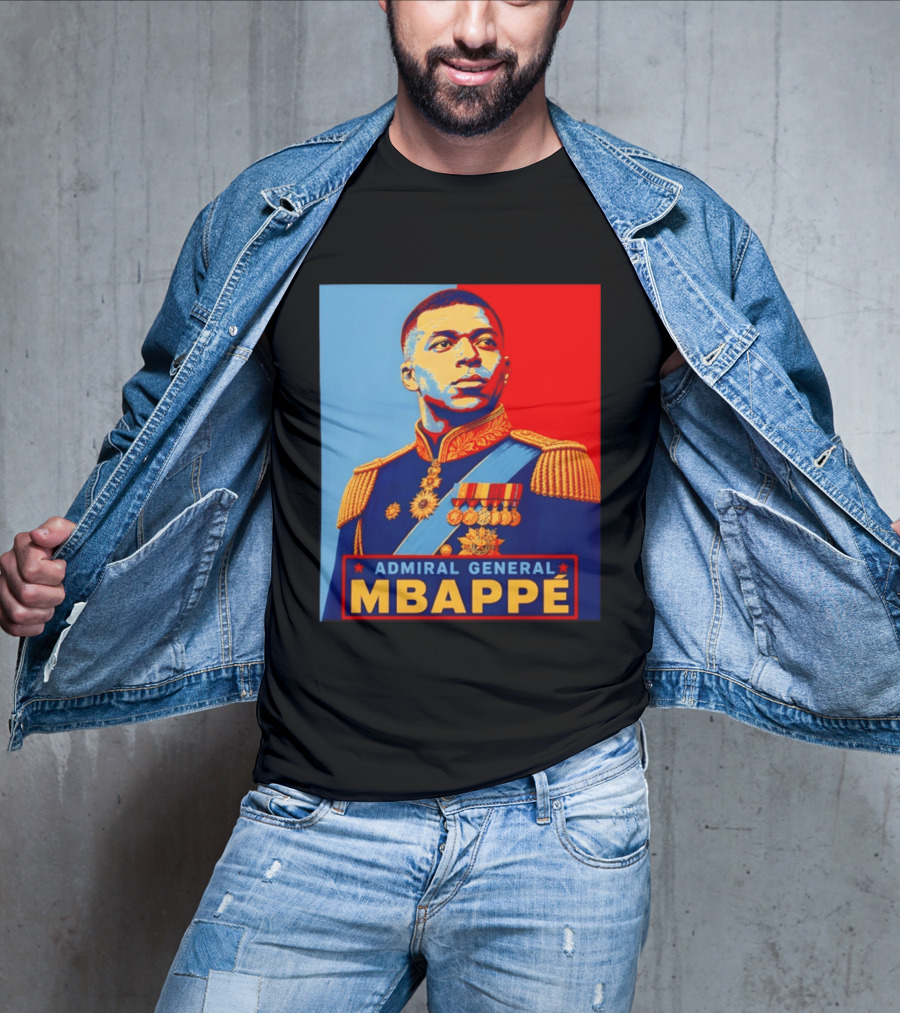Admiral General Mbappe Propaganda Football T-Shirt