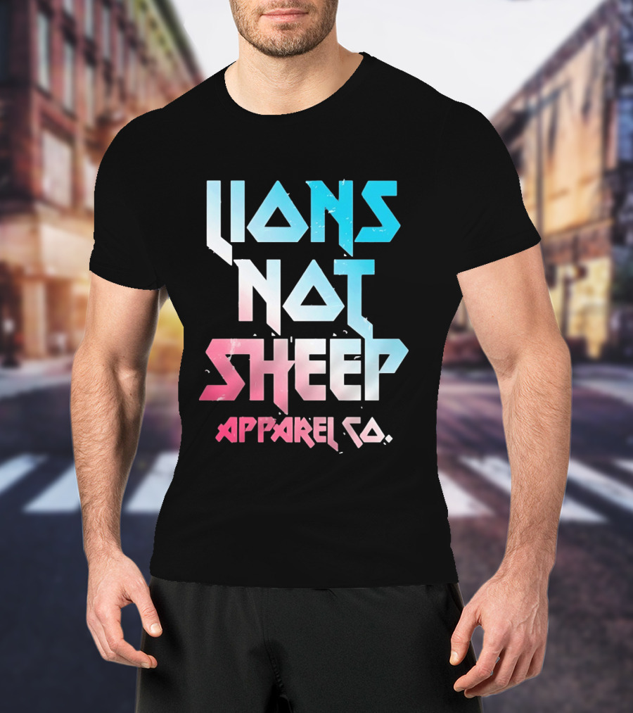 Lions Not Sheep Apparel Co. Mens Tagline Print T-Shirt