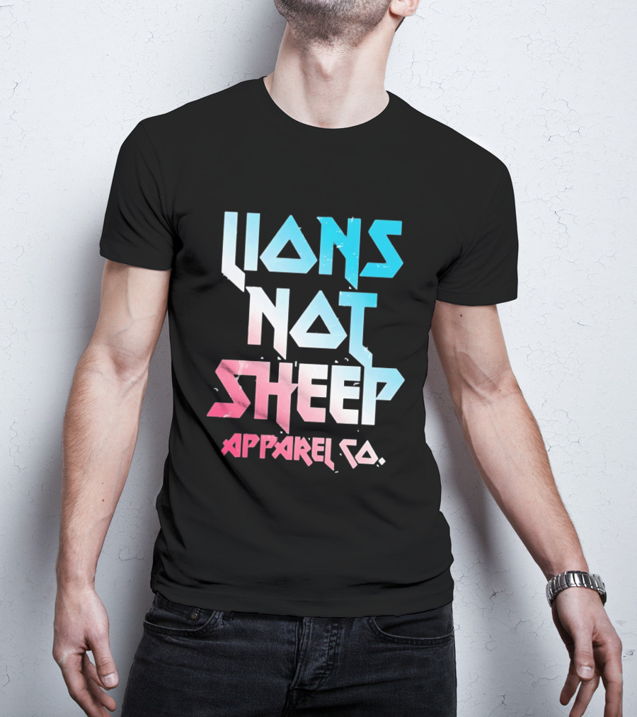Lions Not Sheep Apparel Co. Mens Tagline Print T-Shirt