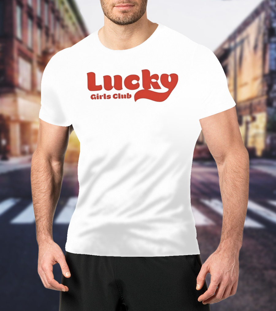 Lucky Girls Club Retro Style Bold Red T-Shirt