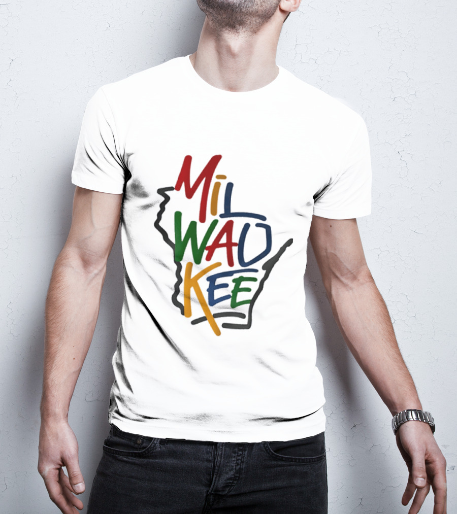 Milwaukee Wisconsin State Colorful T-Shirt