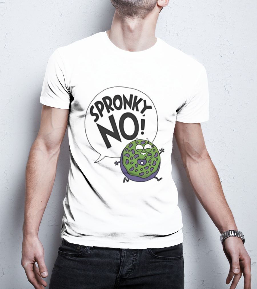 Donut Squad Spronky No Green Cartoon Doughnut T-Shirt