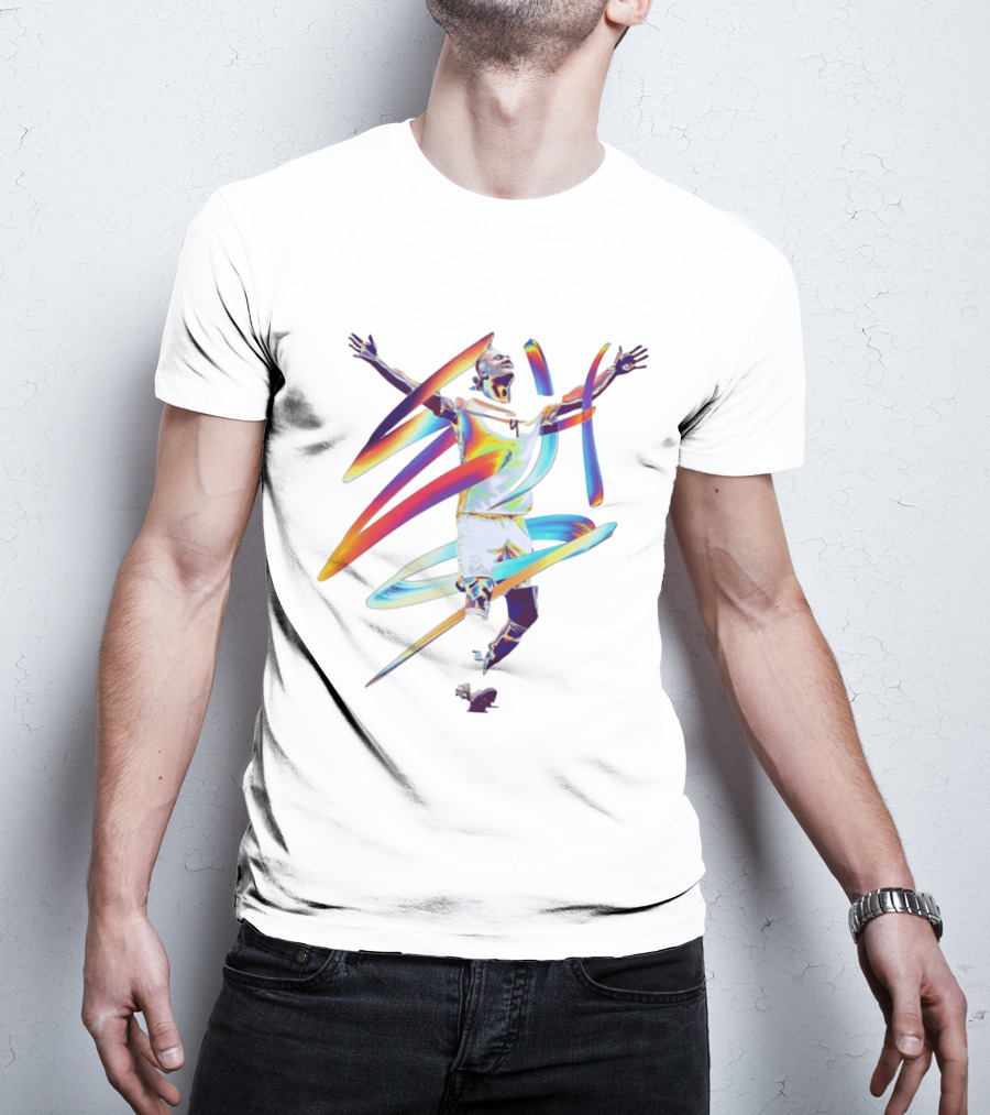 Haaland Goal Celebration Norway 9 Vibrant Energy Spiral T-Shirt