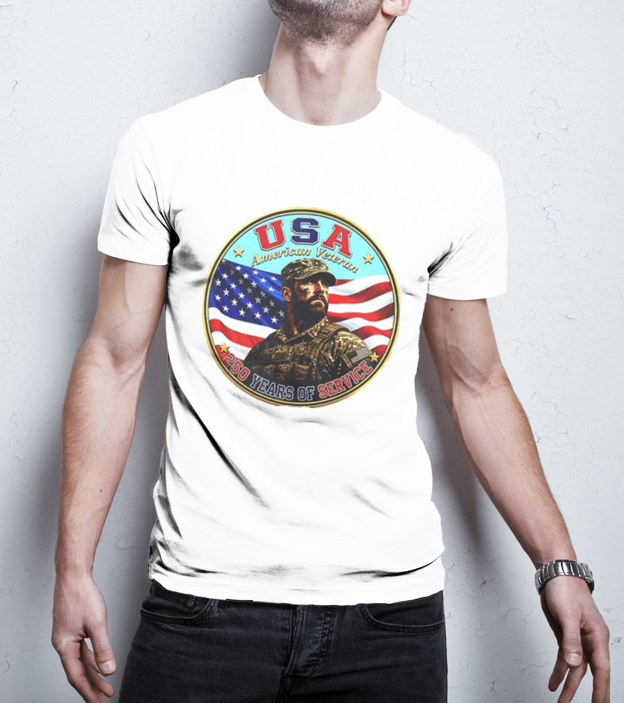 USA American Veteran 250 Years Of Service T-Shirt