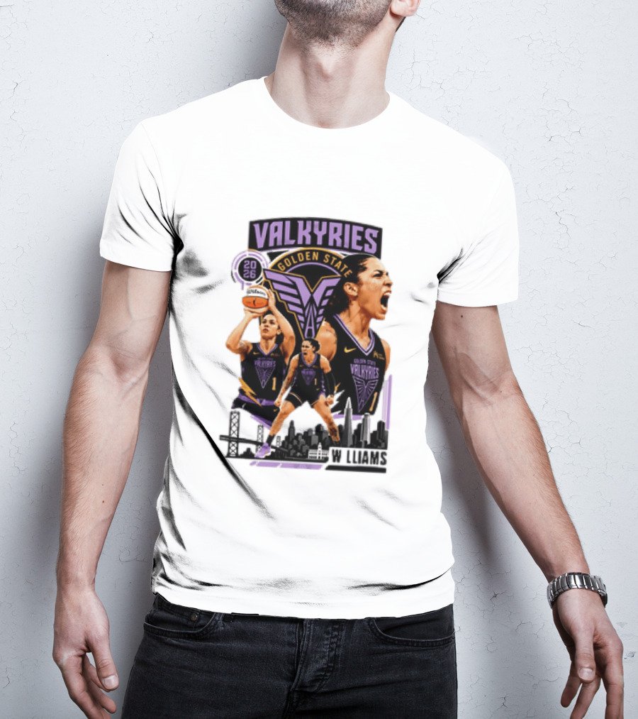 Golden State Valkyries 2026 WNBA Williams Team Skyline T-Shirt