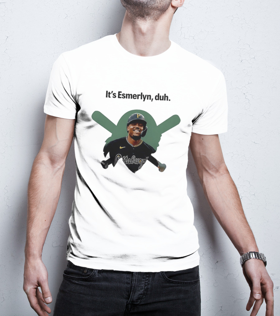 Esmerlyn Duh Pittsburgh Pirates Baseball Player With Crossed Bats T-Shirt
