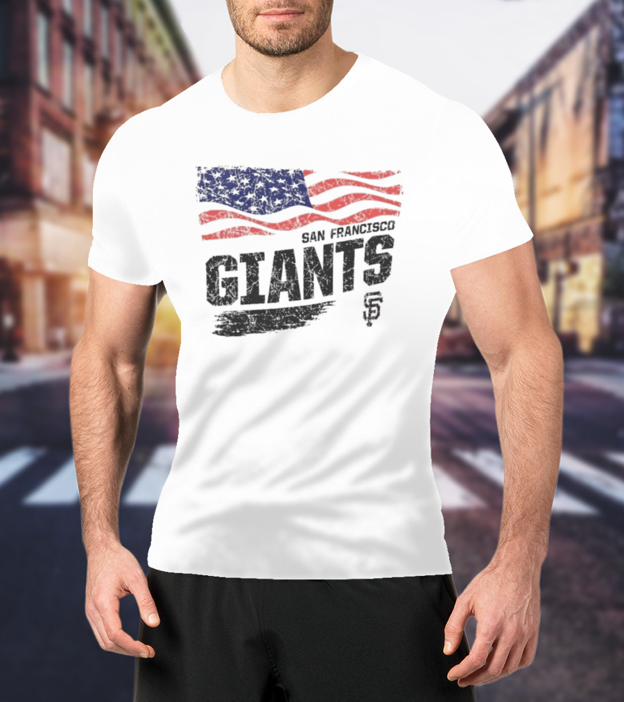 San Francisco Giants USA Flag Stars And Stripes T-Shirt