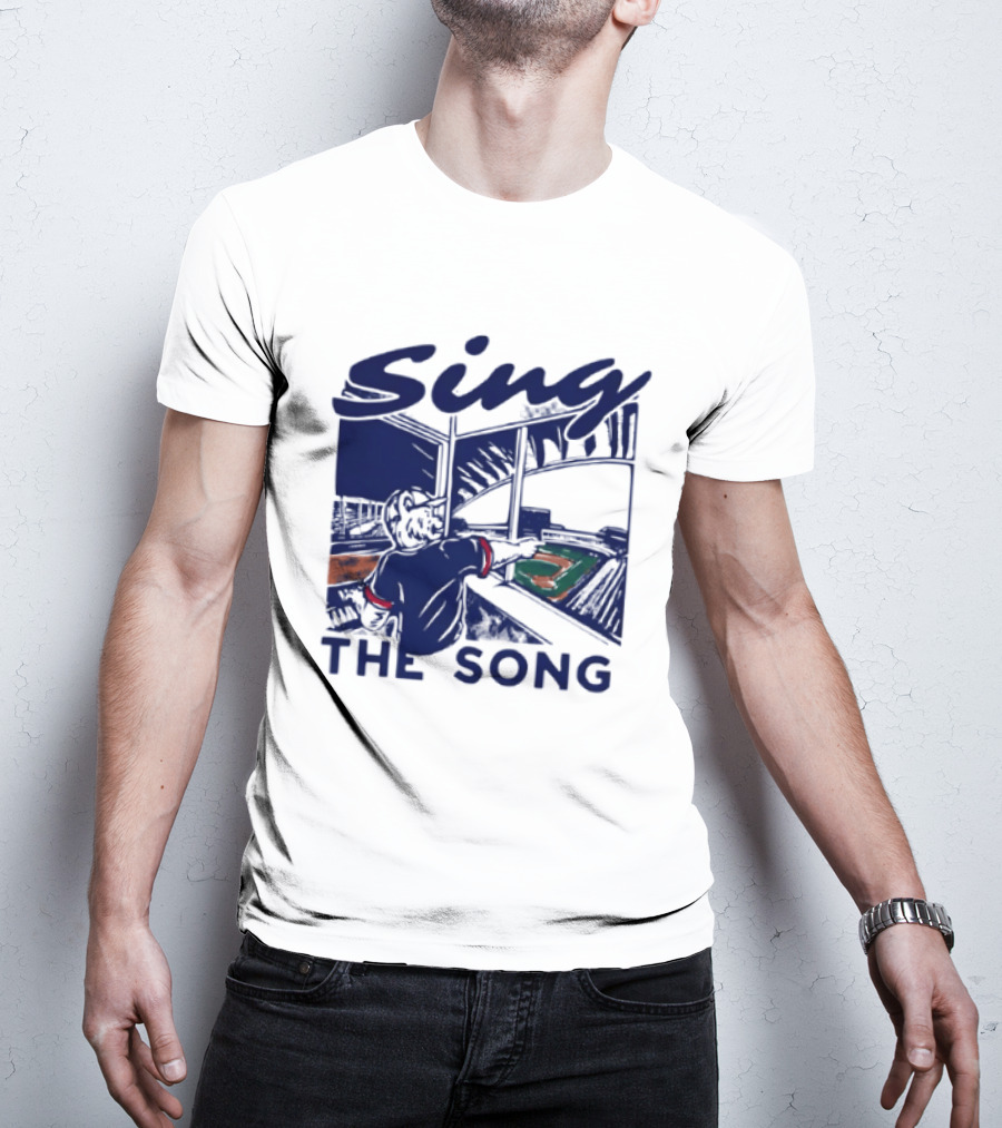 Sing The Song Chicago Cubs Clark The Cub Baseball Stadium Music T-Shirt
