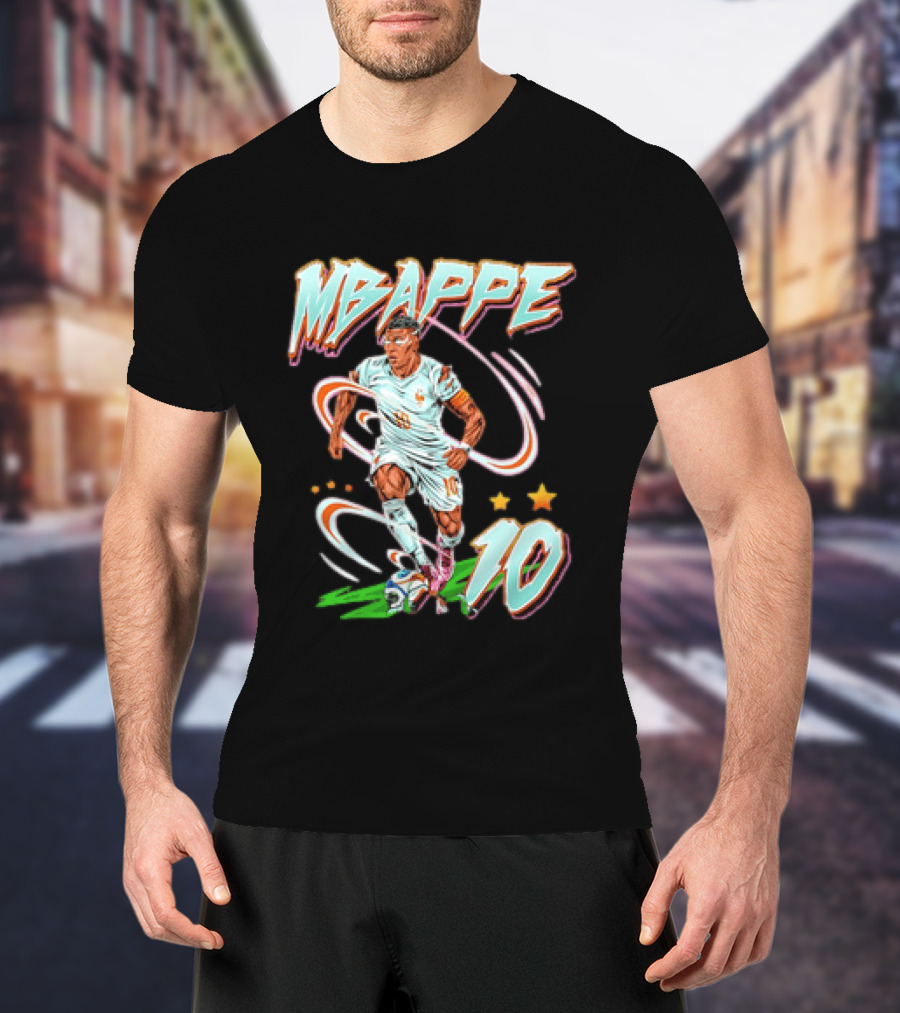 Kylian Mbappe 10 France National Team Soccer Star T-Shirt