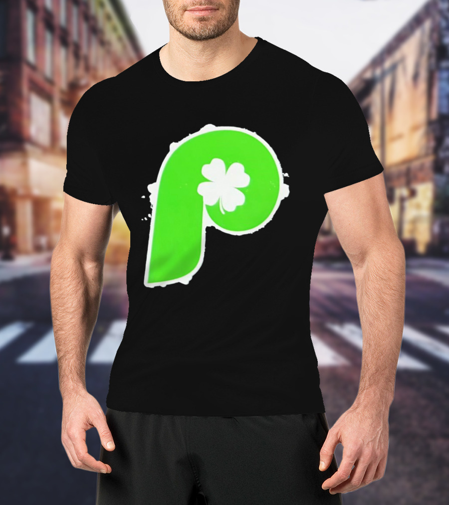 Lucky Philadelphia Clover P Baseball Green Four Leaf T-Shirt