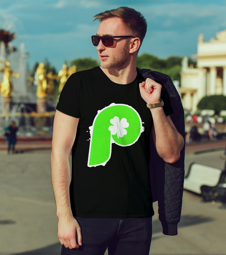 Lucky Philadelphia Clover P Baseball Green Four Leaf T-Shirt