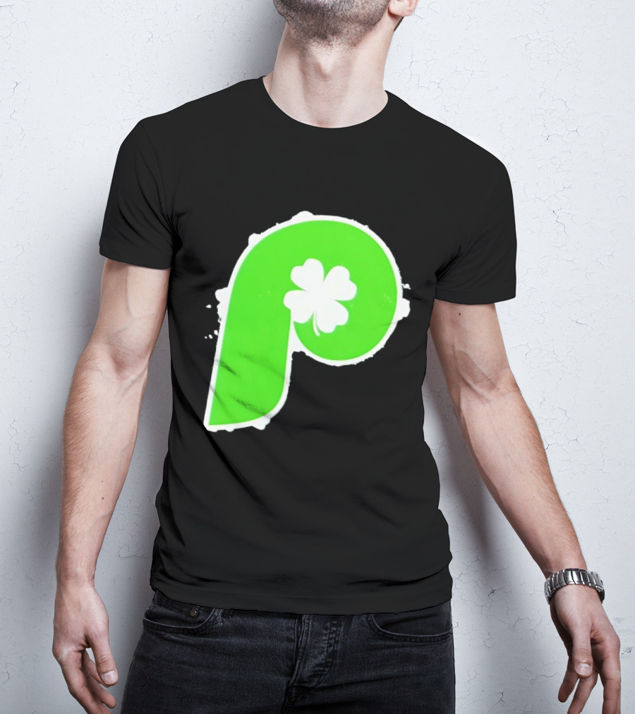Lucky Philadelphia Clover P Baseball Green Four Leaf T-Shirt