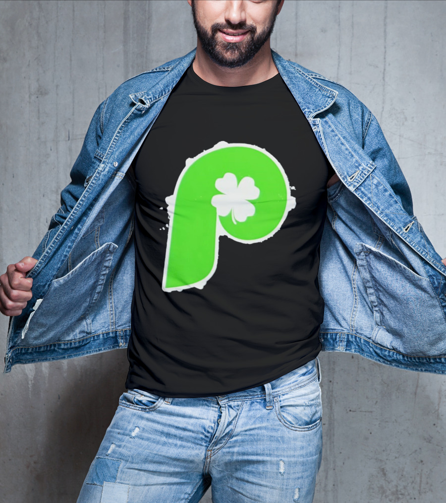 Lucky Philadelphia Clover P Baseball Green Four Leaf T-Shirt