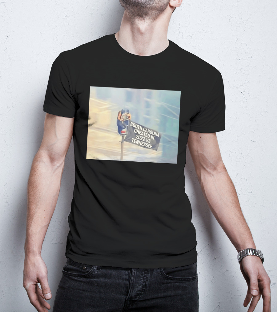 Empire State Building South Carolina Cheated 2022 Tennessee Flag T-Shirt